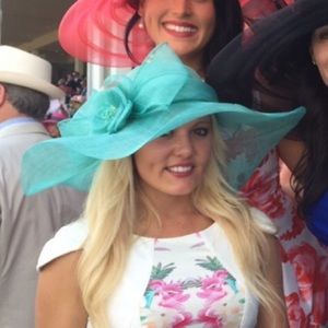 Turquoise Kentucky Derby Hat